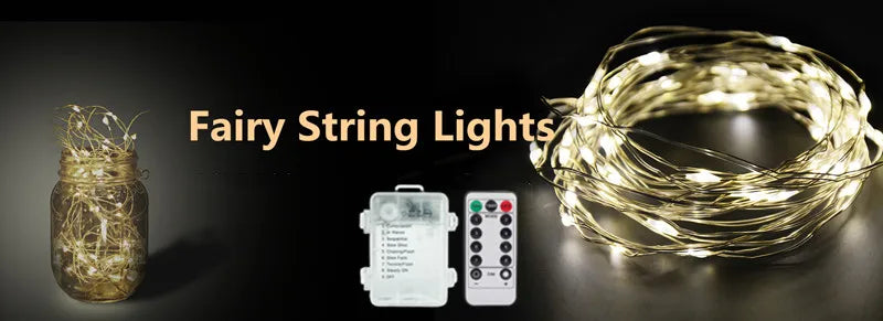 10/20 LED Garland Light String Battery Power Leaves Style Christmas Valentine's Day Living Room Garden LED String Lights Decor