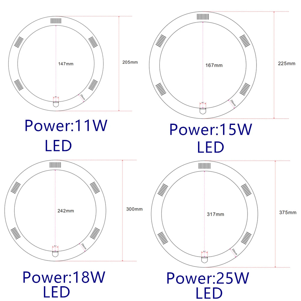 T9 LED Circular Tubes 205mm 375mm G10Q LED Circle lamp 4pins 225mm LED Round Tubo Fluorescent lamps replace leds