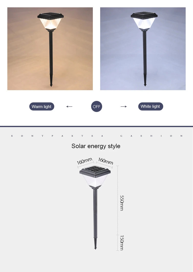 LED Solar Lamp Outdoor waterproof Torch Lights Solar Pathway Landscape Light Solar Lawn Lamp For Yard Patio Garden Decor