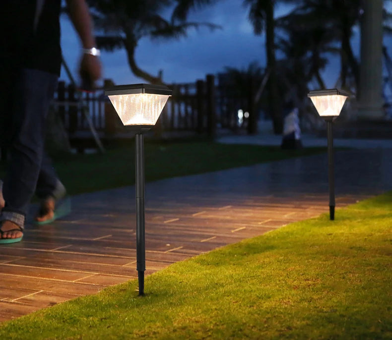 LED Solar Lamp Outdoor waterproof Torch Lights Solar Pathway Landscape Light Solar Lawn Lamp For Yard Patio Garden Decor