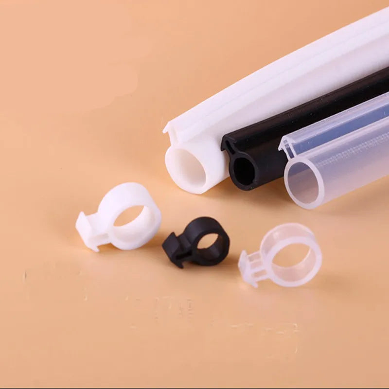 10M O Type Plastic Steel Door Window Sealing Strip Silicon Rubber door window seal Draft Stopper Hollow Bulb Barb Tubular Gasket
