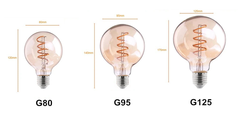 Retro Edison E27 E14 LED Light Bulb 220V Diamond Love ST64 A60 G80 G95 G125 T185 Vintage Glass Bulb Lamp For Home Decor Lighting