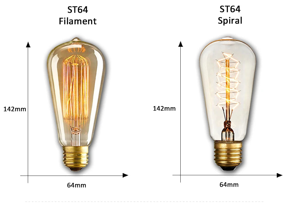 Retro Edison Bulb E27 220V 40W Ampoule Dimmable Vintage Bulb Edison Lamp Incandescent Light Bulb Home Decor Filament Light Bulb
