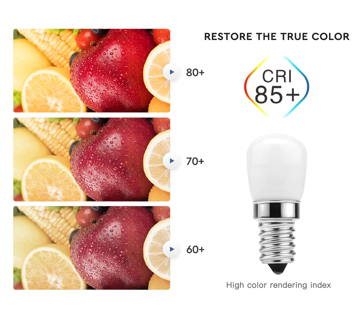 5pcs/lot LED Fridge Light Bulb E14 3W Refrigerator Corn bulb AC 220V LED Lamp White/Warm white Replace Halogen Chandelier Light