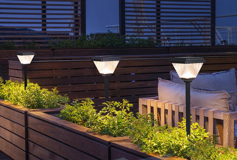 LED Solar Lamp Outdoor waterproof Torch Lights Solar Pathway Landscape Light Solar Lawn Lamp For Yard Patio Garden Decor
