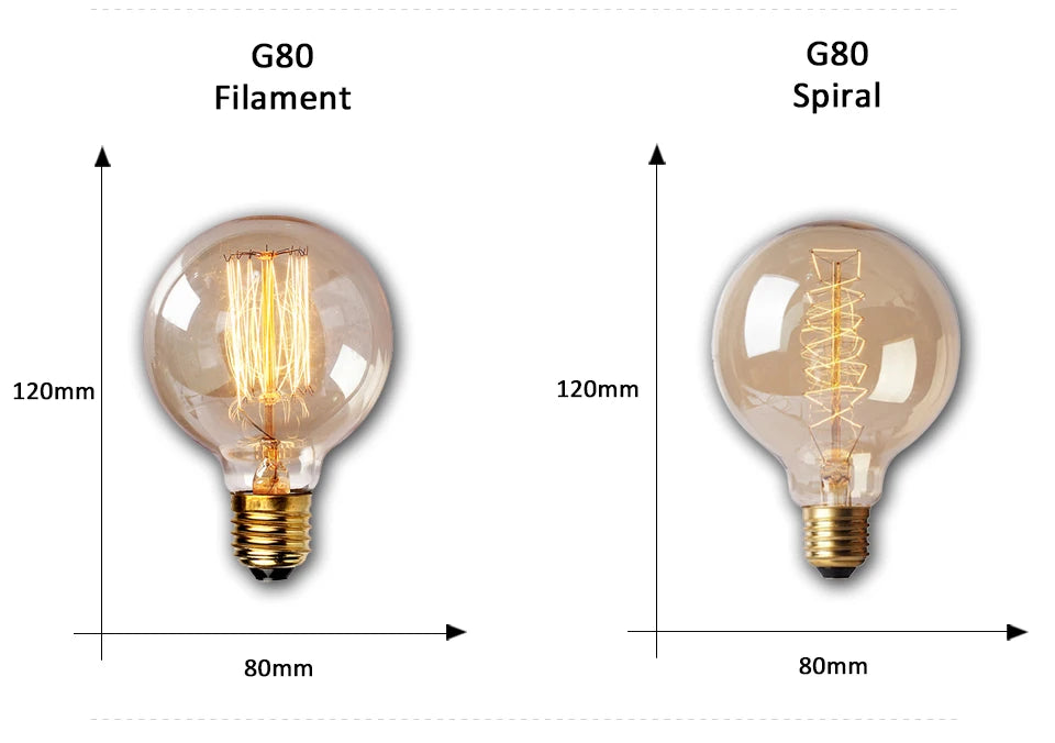 Retro Edison Bulb E27 220V 40W Ampoule Dimmable Vintage Bulb Edison Lamp Incandescent Light Bulb Home Decor Filament Light Bulb