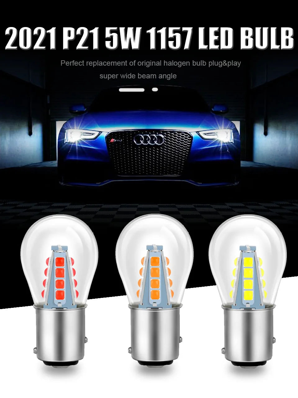 8/16 3030 chips led P21 5W bay15d car light S25 1157 auto vehicle reverse turning signal bulb lamp DRL white 6000K 12v 24v