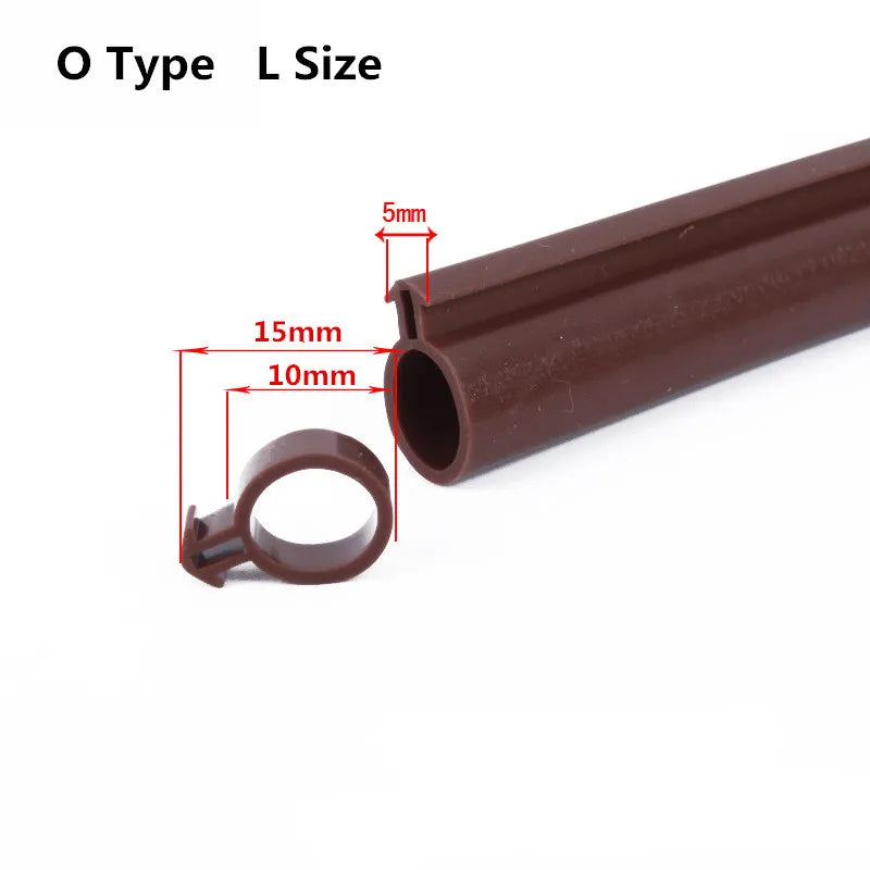 10M O Type Plastic Steel Door Window Sealing Strip Silicon Rubber door window seal Draft Stopper Hollow Bulb Barb Tubular Gasket