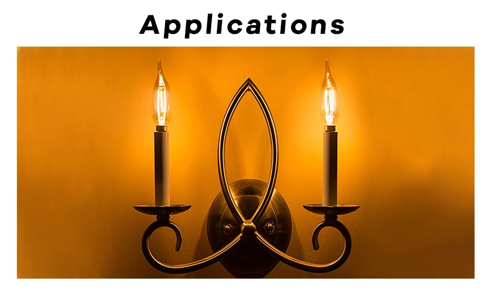 Grensk 4W Dimmable LED Filament Candle Light Bulb 2700K E14 Candelabra Base Flame Shape Bent Tip 25W Incandescent Equivalent C35