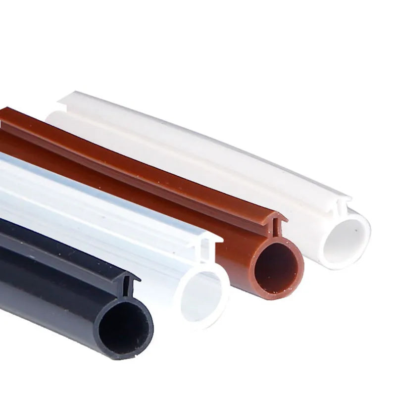 10M O Type Plastic Steel Door Window Sealing Strip Silicon Rubber door window seal Draft Stopper Hollow Bulb Barb Tubular Gasket
