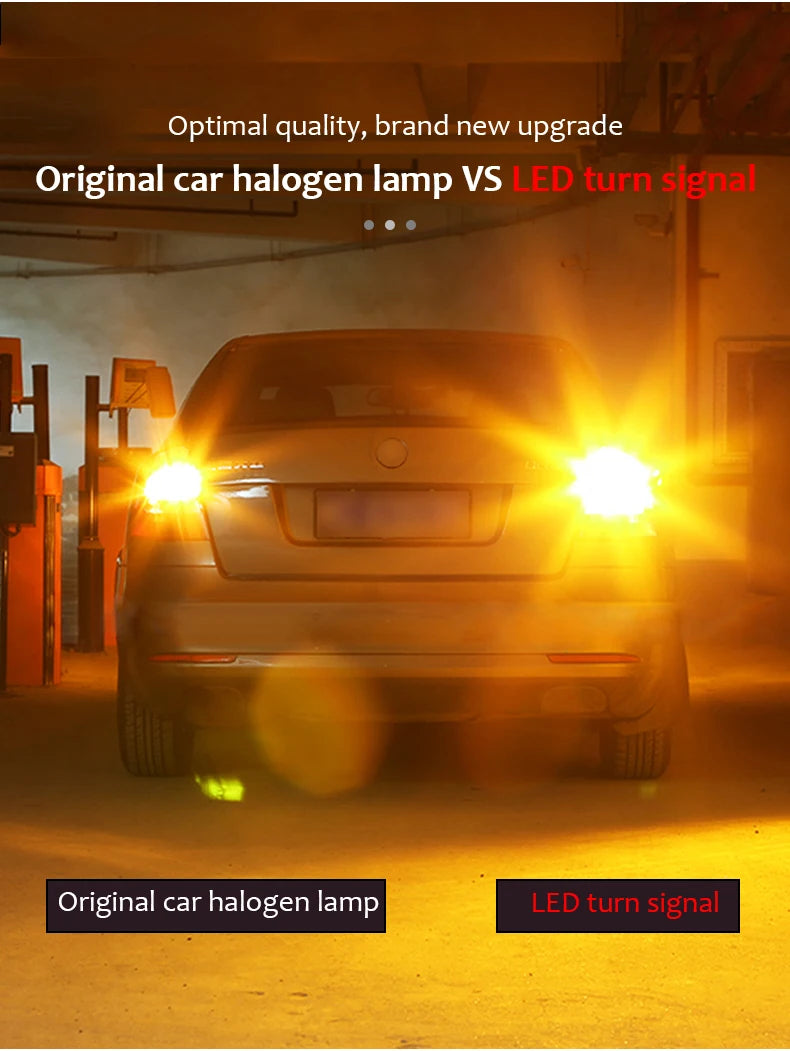 2pcs Canbus 1156 BA15S 1157 BAY15D T20 7443 3157 Car Led Bulb Front Rear Turn Signal DRL Brake Lamp Auto 12V 24V White Red Amber