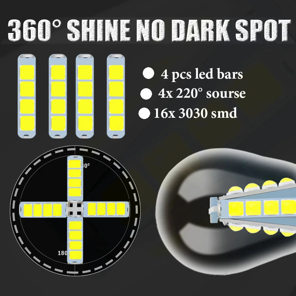 8/16 3030 chips led P21 5W bay15d car light S25 1157 auto vehicle reverse turning signal bulb lamp DRL white 6000K 12v 24v