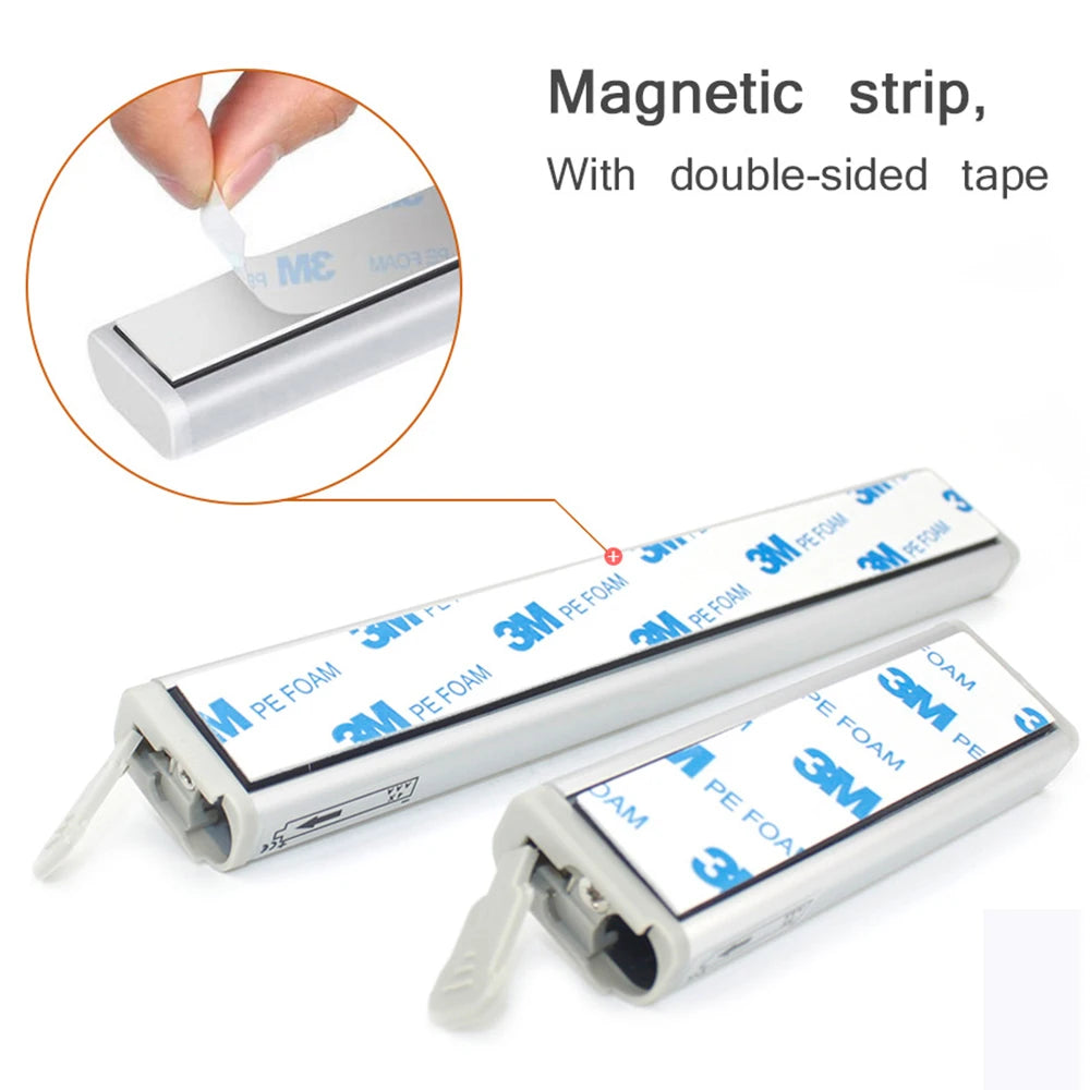 6/10 LED Induction Under Cabinet Light Motion Sensor Closet Night Lamp Battery Powered Magnetic Strip Light For Kitchen Wardrobe