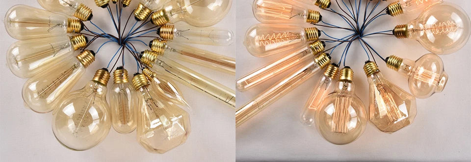 Dimmable Retro Edison Light Bulb E27 AC 220V 110V 40W Vintage Industrial Decor Filament Bulb Lamps A19 ST64 T10 T45 G80 G95 G125