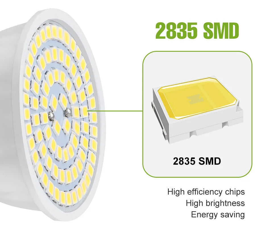 GU10 LED Light Bulb MR16 Spotlight E27 Ceiling Lamp AC220V Living Room GU5.3 Indoor E14 Home Bedroom Soft Lighting B22 Cool/Warm