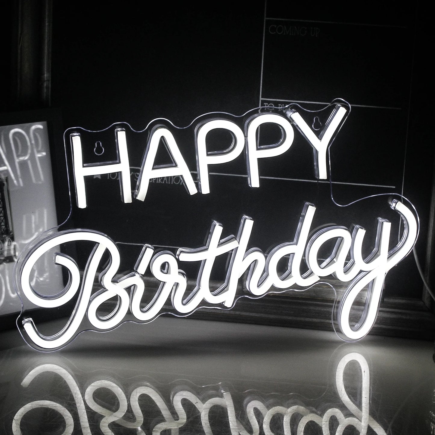 Color Happy Birthday Neon Sign for Wall Decor LED Happy Birthday Light Up Sign for Birthday Party USB Neon Light Boys and Girls