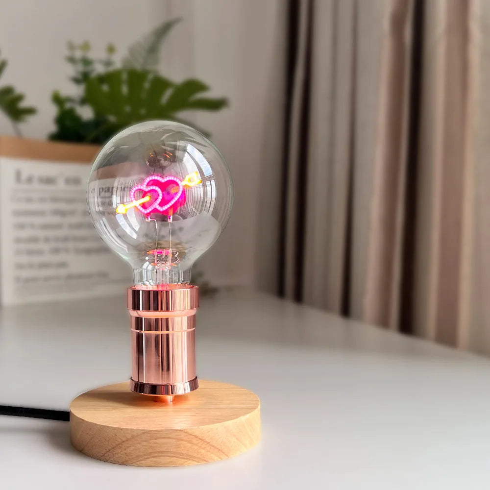 TIANFAN Vintage Edison Led Bulb Big Globe G95 Heart Cupid's Arrow 3W Dimmable 110V 220V E26 E27 Specialty Decorative Light Bulb