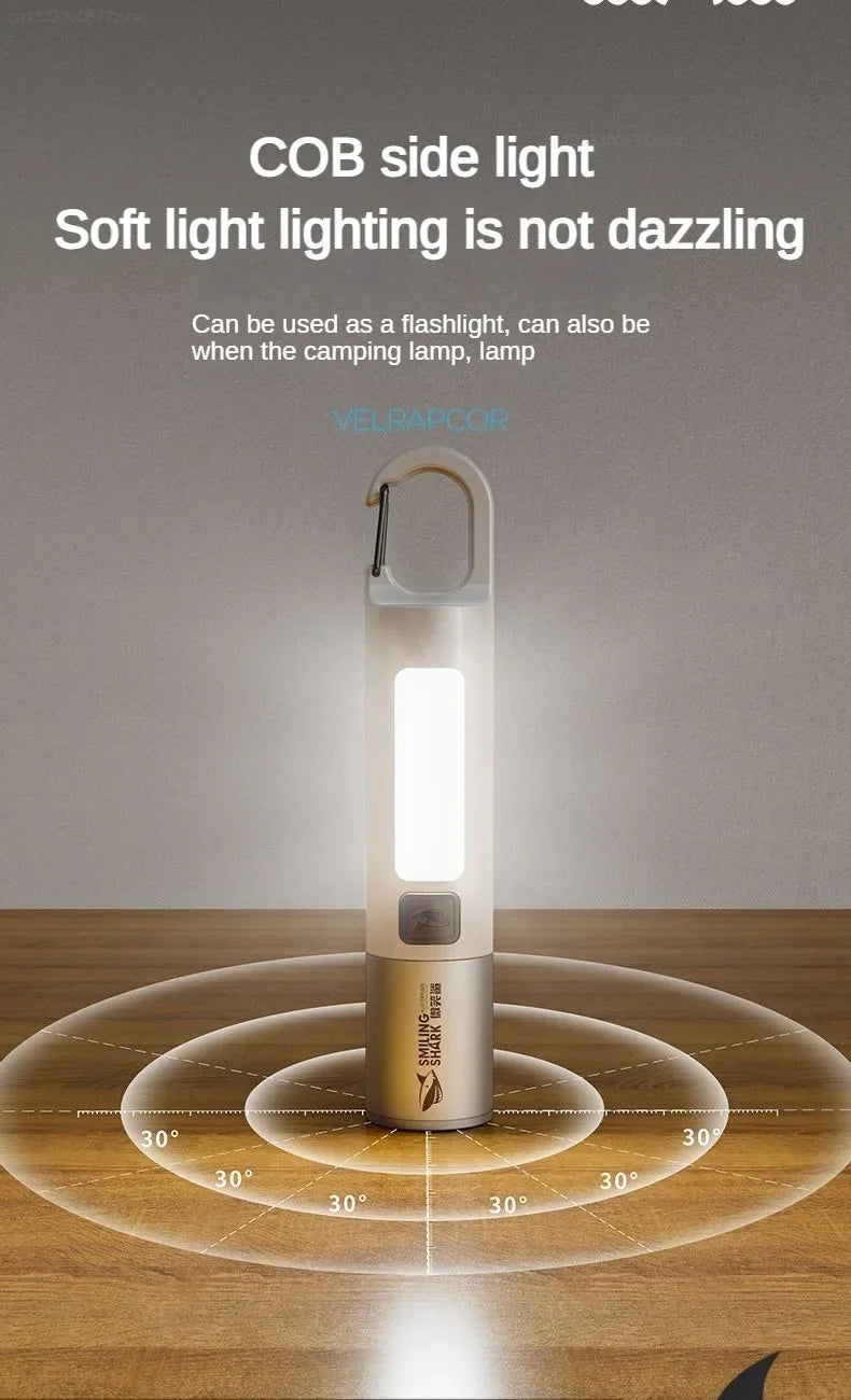 Xiaomi Outdoor Flashlight Portable Strong Light Variable Focus with Floodlight Side Lights Mini Flashlight Lamp High Brightness