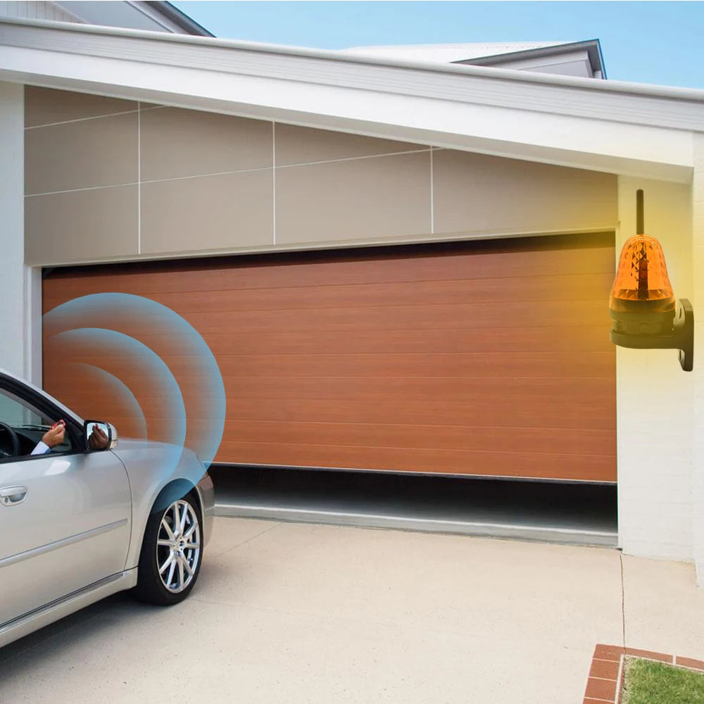 Universal 12V 24V 220V Outdoor LED Signal Alarm Light Strobe Flashing Light Wall Mount Emergency Warning Lamp for Gate Opener