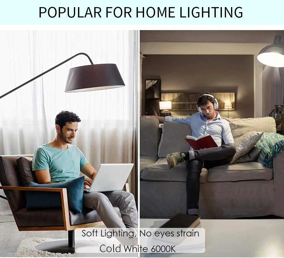 8Pcs/Lot Ampoule LED Bulb E27 E14 3W 5W 7W 9W 12W 15W 18W Smart IC LED lamp Light Cold White White Lampada Bombilla Lamp
