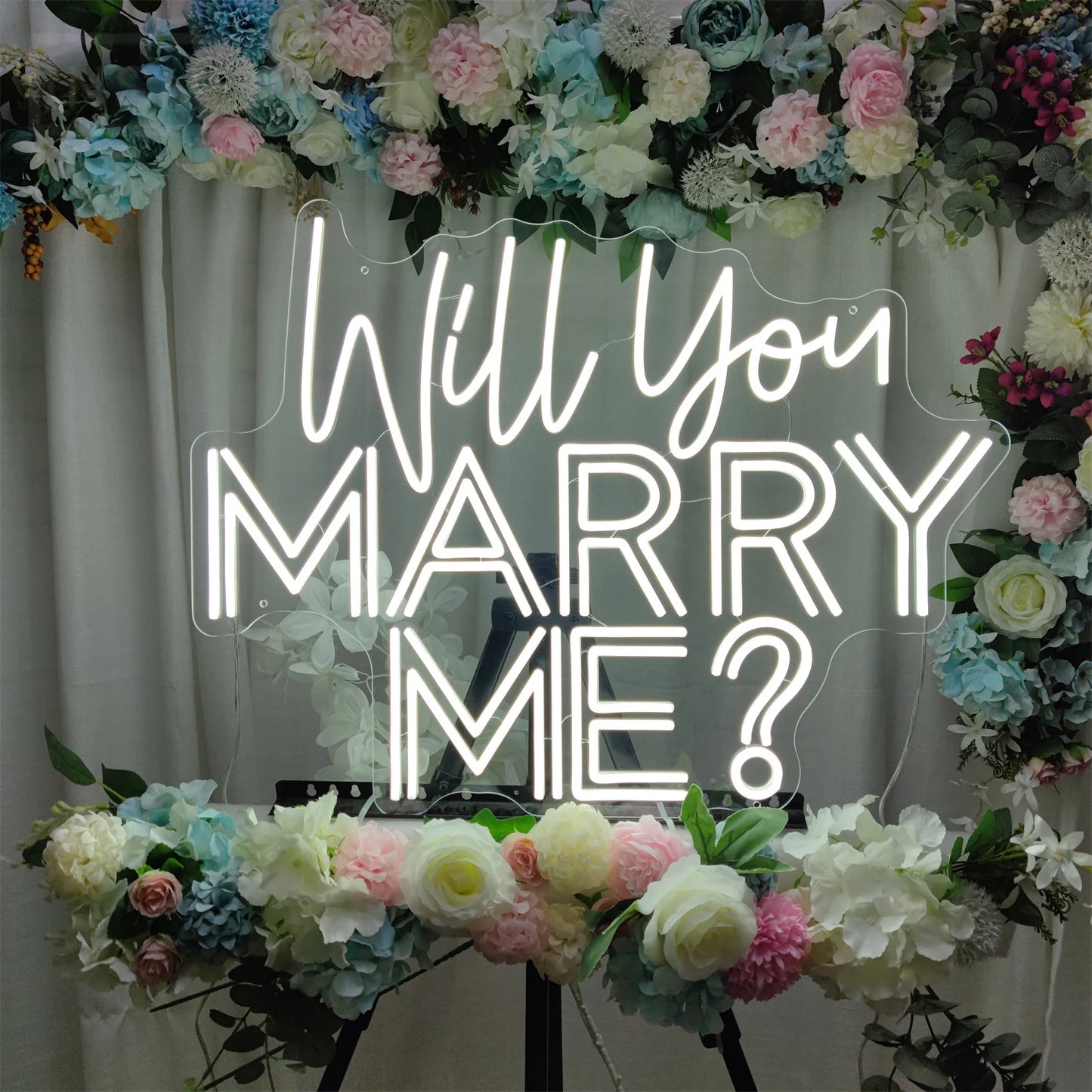 Will You Marry Me Neon Signs LED Wedding Mariage Decor Signboards Party Room Wall Decor Wedding Neon Sign with 12V Power Adapter