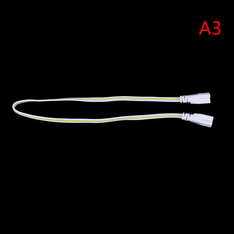 Flexiable Double End 3Pin LED Tube Connector Cable Wire, T4 T5 T8 Extension Cord For Integrated LED Fluorescent Tube Light Bulb