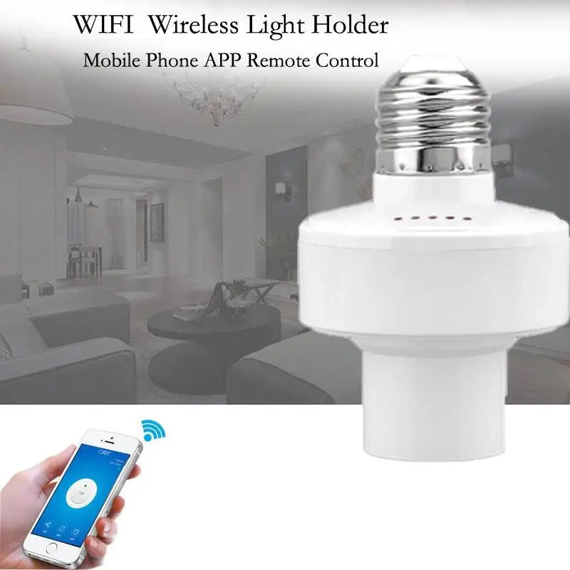 WiFi Smart Light Bulb Adapter Lamp Holder Base AC Smart Life/Tuya Wireless Voice Control With Alexa Google Home E27 E26 65-265V