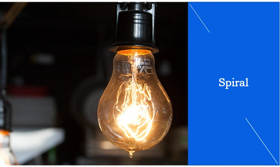 Retro Edison Bulb E27 220V 40W ST64 G80 G95 G125 Ampoule Vintage Edison Bulb Incandescent Lamp Filament Light Bulb Home Decor