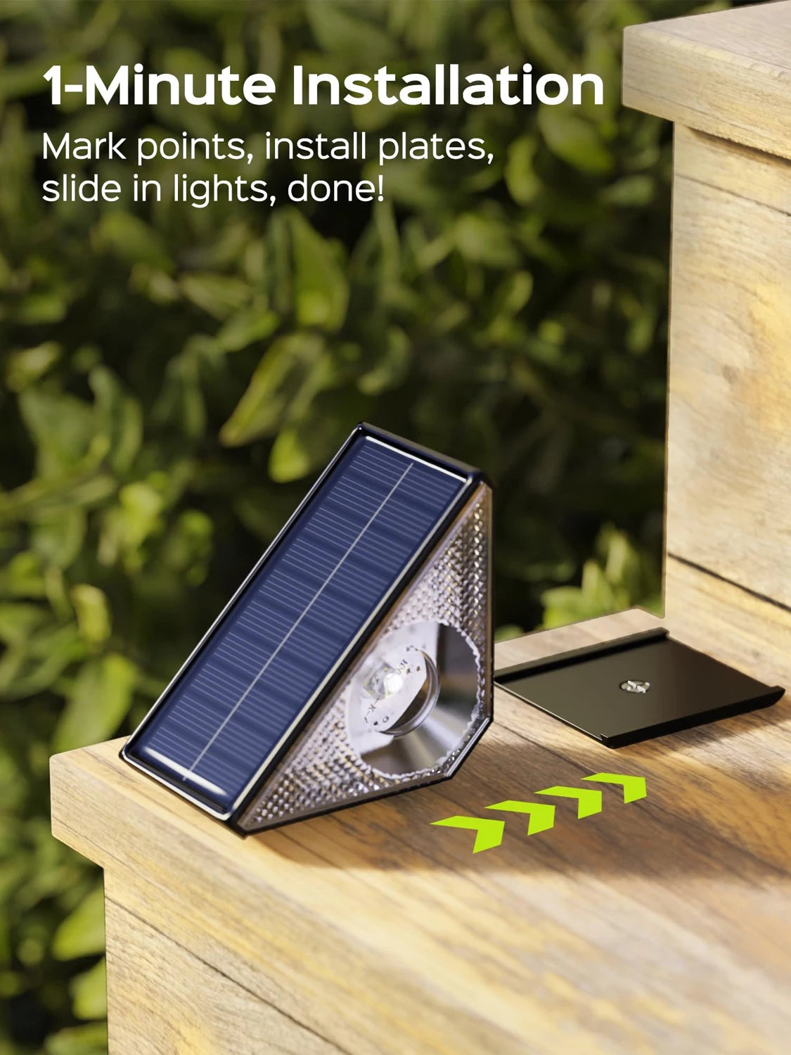 Solar Powered Deck Lights LED RGB Warm White Outdoor Step Lights for Garden Yard Stairs Patio Porch Decoration Lamp Waterproof