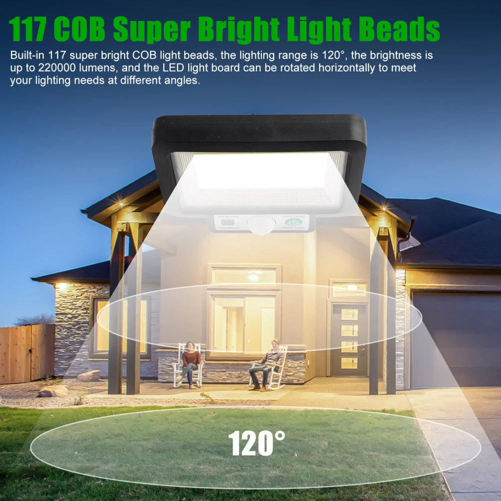 Usb Solar Street Lights Outdoor Solar Lamp Waterproof Motion Sensor Security Lighting For Garden Patio Path Yard