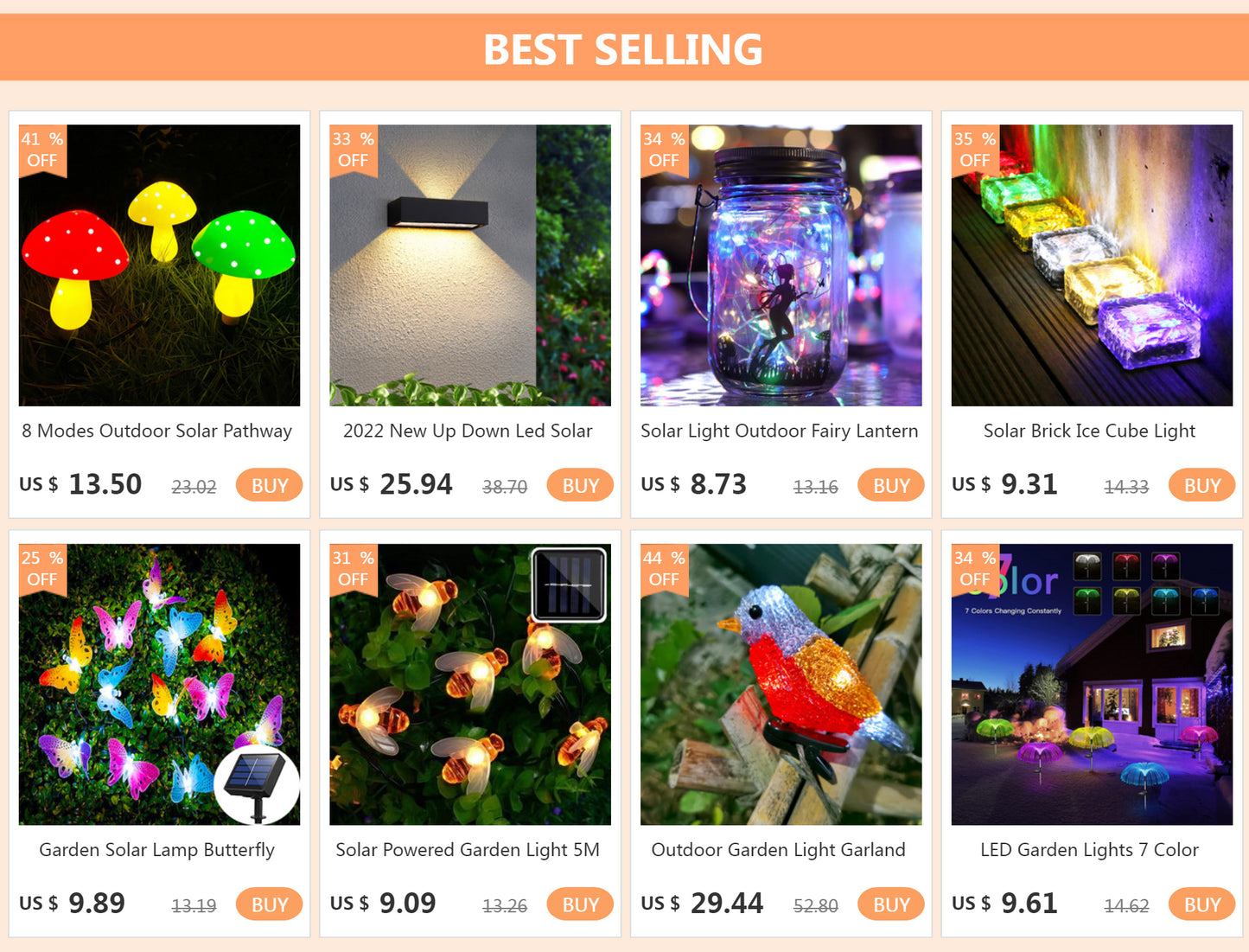 Solar Brick Ice Cube Light Outdoor Waterproof Path Stair Step LED Sunlight Garden Yard Pathway Party Christmas Landscape Lamp