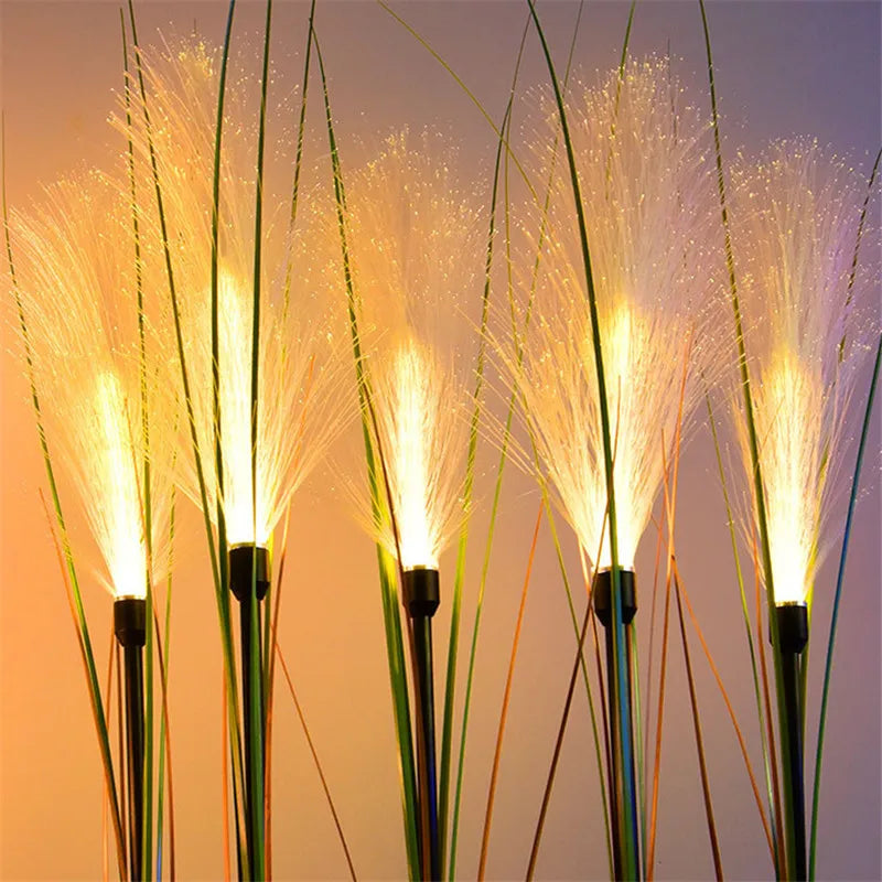 LED Solar Garden Lights Luminous Reed Solar Lights Outdoor Decorative Solar Powered Lamp Christmas Lights for Yard Lawn Garden