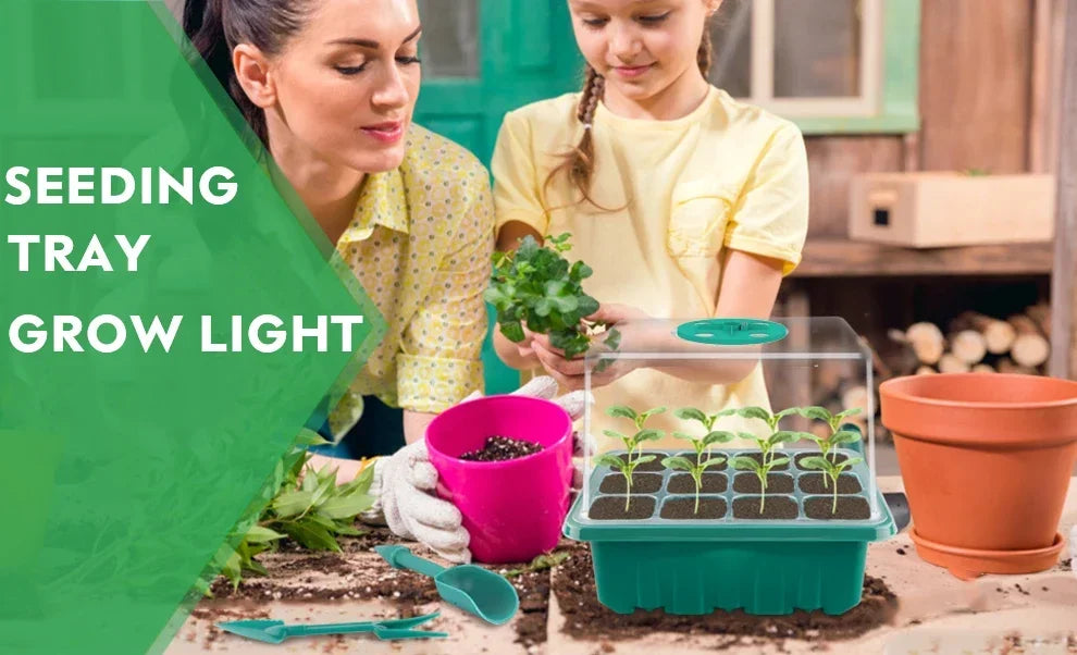 New Full Spectrum LED Growing Lamp Seed Starter Trays Greenhouse Growing Lamp for Indoor Plant Germinating Intelligent Control