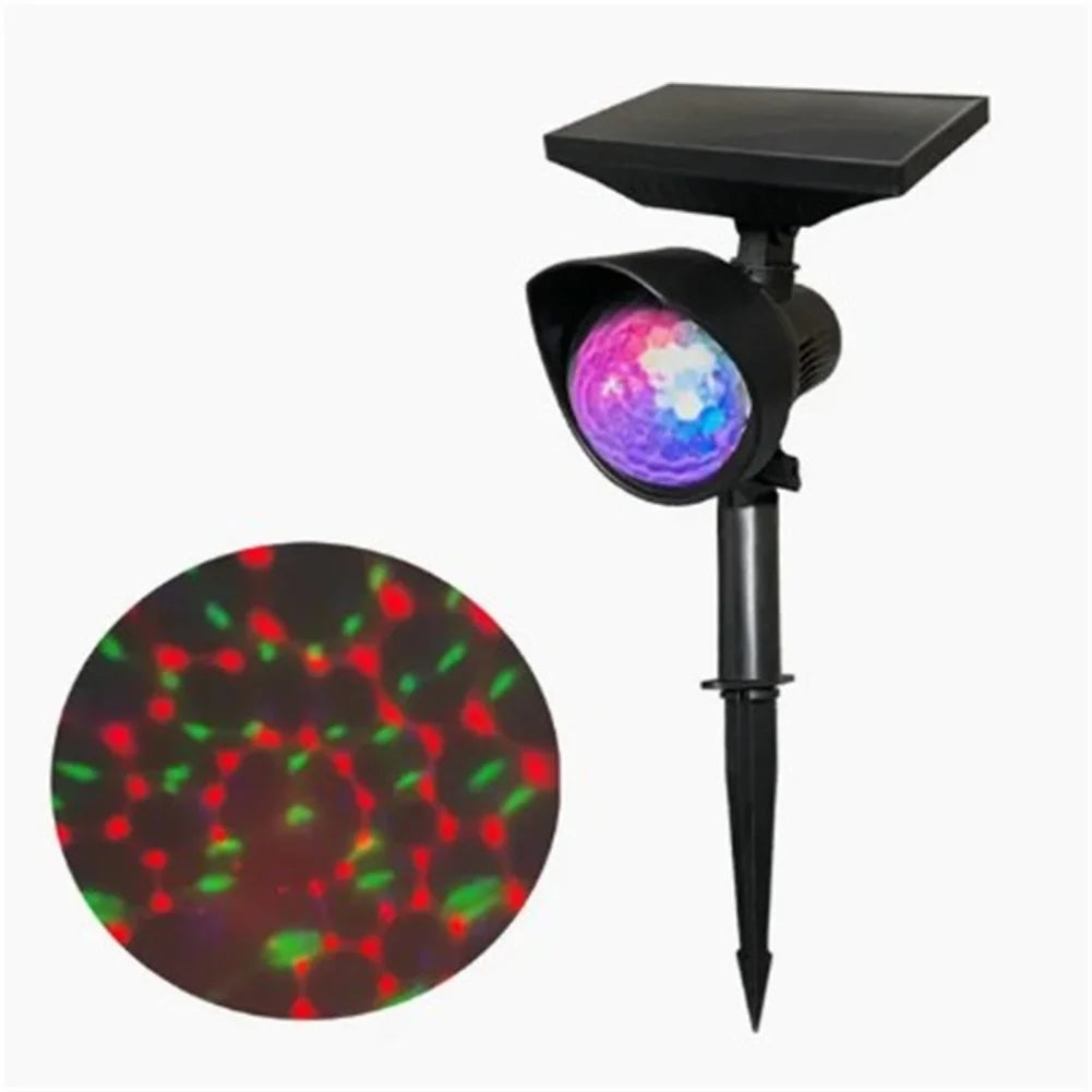 LED Solar Power Lamp with ON/OFF Switch LED Projector Light IP55 Waterproof RGB Solar Light For Garden Courtyard Home Decor
