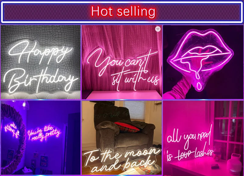 Custom Number 0 1 2 3 4 5 6 7 8 9 Neon Sign Light for Wedding Birthday Commemoration Day Lights Party Wall Decor Lights