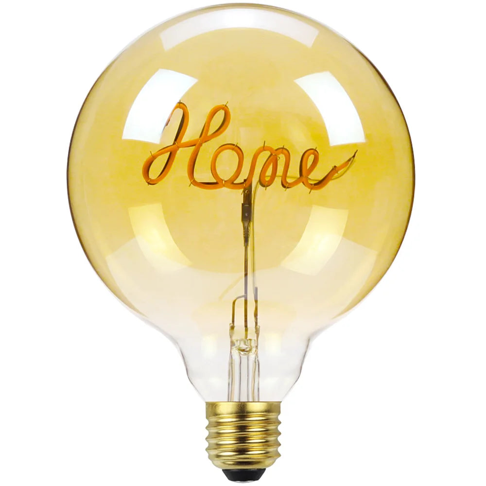 TIANFAN Led Bulbs Vintage Light Bulb Big Globe Alphabet Filament 4W Dimmable 110V 220V Edison Bulb Decorative Light Bulb