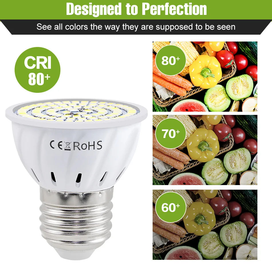 GU10 LED Light Bulb MR16 Spotlight E27 Ceiling Lamp AC220V Living Room GU5.3 Indoor E14 Home Bedroom Soft Lighting B22 Cool/Warm