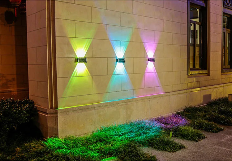 Solar Wall Lamp Led Outdoor Waterproof Decoration Garden Lamp Up And Down Luminous Lighting for Wall Porch Balcony Garden Street