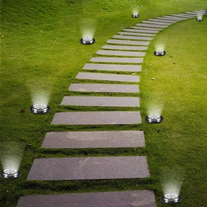 12LED Solar Power Disk Light Outdoor Garden Solar Underground Light Deck Light Spotlight Buried Solar Led Lamp Garden Decor