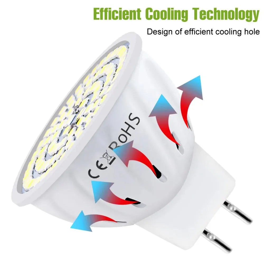 GU10 LED Light Bulb MR16 Spotlight E27 Ceiling Lamp AC220V Living Room GU5.3 Indoor E14 Home Bedroom Soft Lighting B22 Cool/Warm