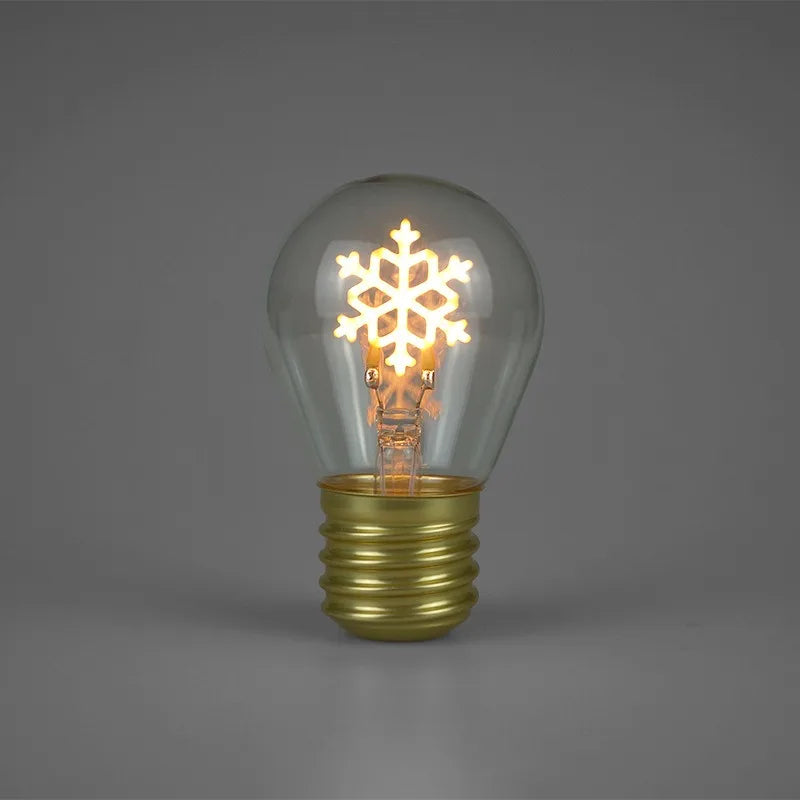 Edison A70 5V Decorative Lamp Led Vintage Tungsten Christmas Gift Cartoon Plastic Art Decorative Light Type-C Rechargeable Bulb