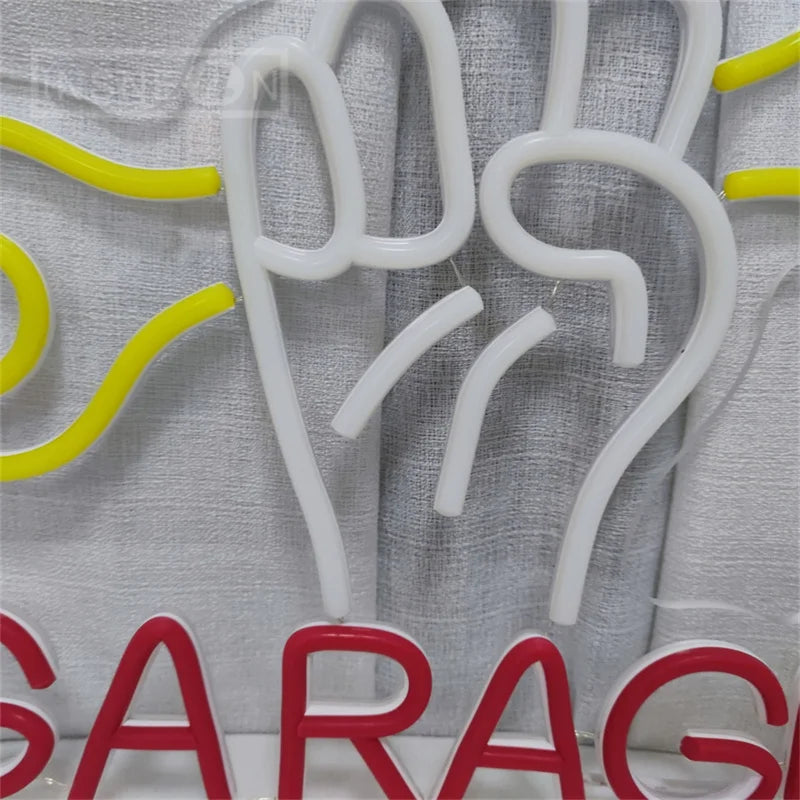Custom Led Neon Garage Sign Usb Powered Ideal For Workshop Man Cave Decor Neon Signs for Studio Business Wall Decor Neon Lights