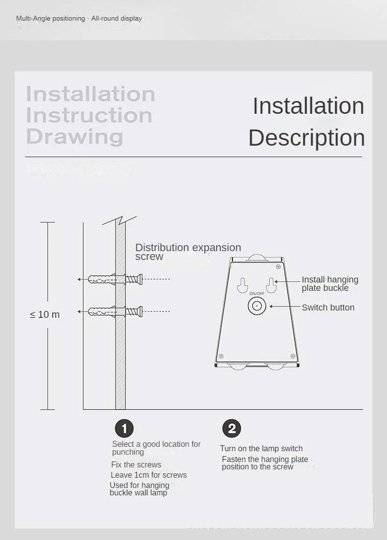 External Solar Lights Outdoor Wall Washer Sconce Facade Lamp Porch LED Light Decor Garden Solar Lighting Decoration Luminaire