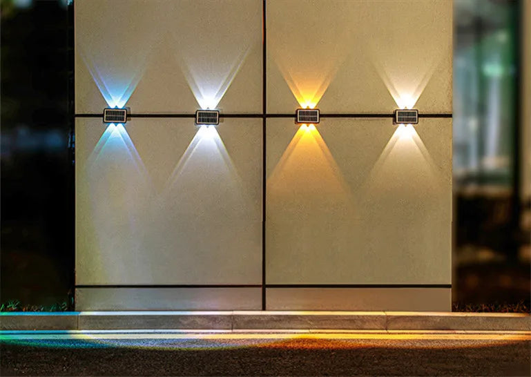 Solar Wall Lamp Led Outdoor Waterproof Decoration Garden Lamp Up And Down Luminous Lighting for Wall Porch Balcony Garden Street