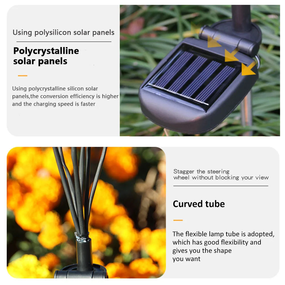 LED Solar Firefly Lights Outdoor Waterproof Solar Lawn Lamps Landscape Lights For Courtyard Garden DecorationChristmas Atmosphe