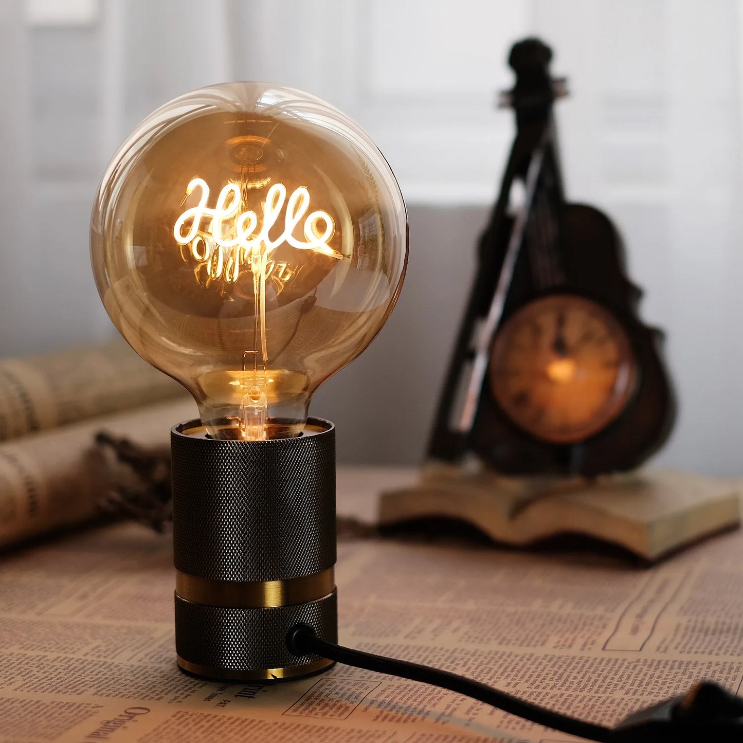 TIANFAN Led Bulbs Vintage Light Bulb Big Globe Alphabet Filament 4W Dimmable 110V 220V Edison Bulb Decorative Light Bulb