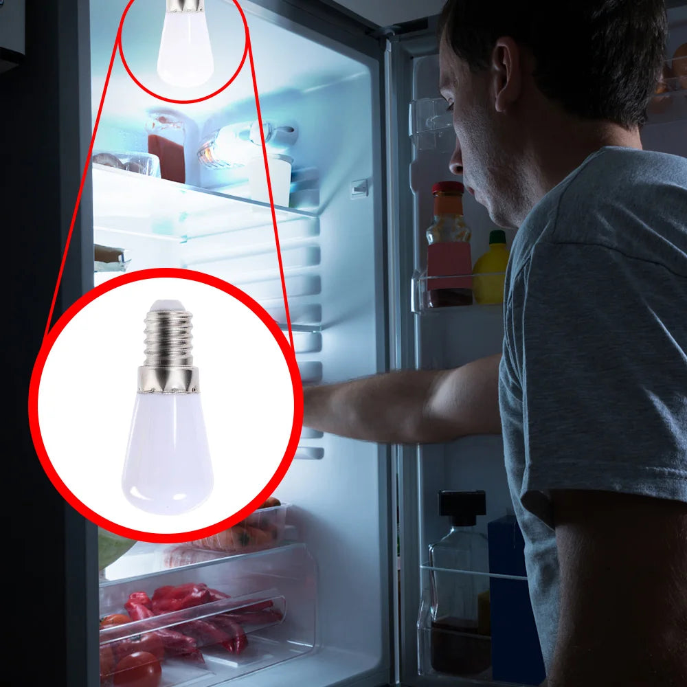 5/1Pcs LED Refrigerator Light Bulbs Mini E14/E12 Replacement Halogen Screw Bulbs For Kitchen Bedroom Sewing Machine Night Light