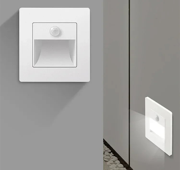 PIR Motion Detector Sensor Led Stair Light Infrared Human Induction Lamp Recessed Steps Ladder Staircase Bedroom Night Light