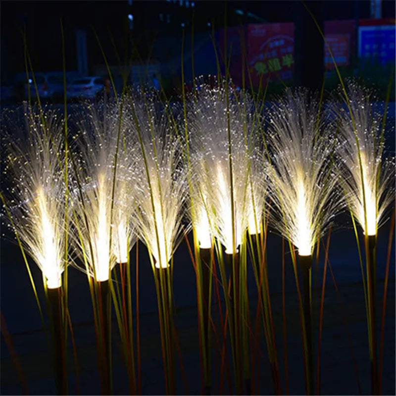 LED Solar Garden Lights Luminous Reed Solar Lights Outdoor Decorative Solar Powered Lamp Christmas Lights for Yard Lawn Garden