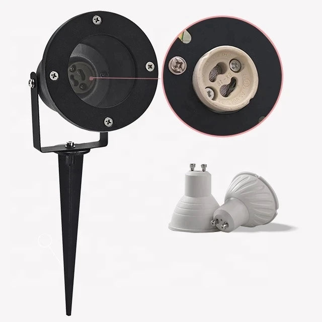 IP65 Outdoor Garden GU10 Mr16 220V 110V LED Lawn Spike Light Pond Path Landscape Spot Light Bulbs